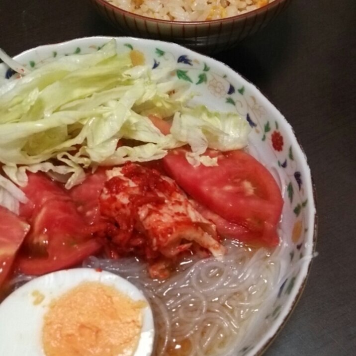 春雨で簡単冷麺